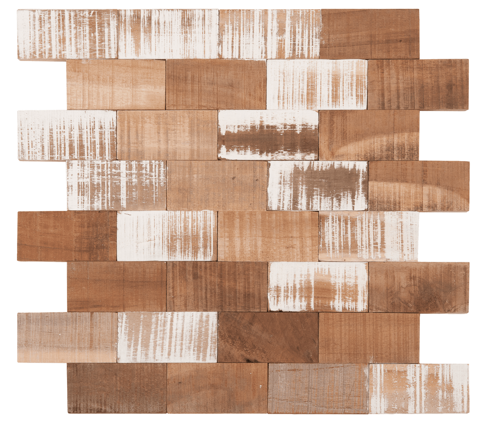 DCP244 - Washed Wood Look Squares  Mosaic Tile