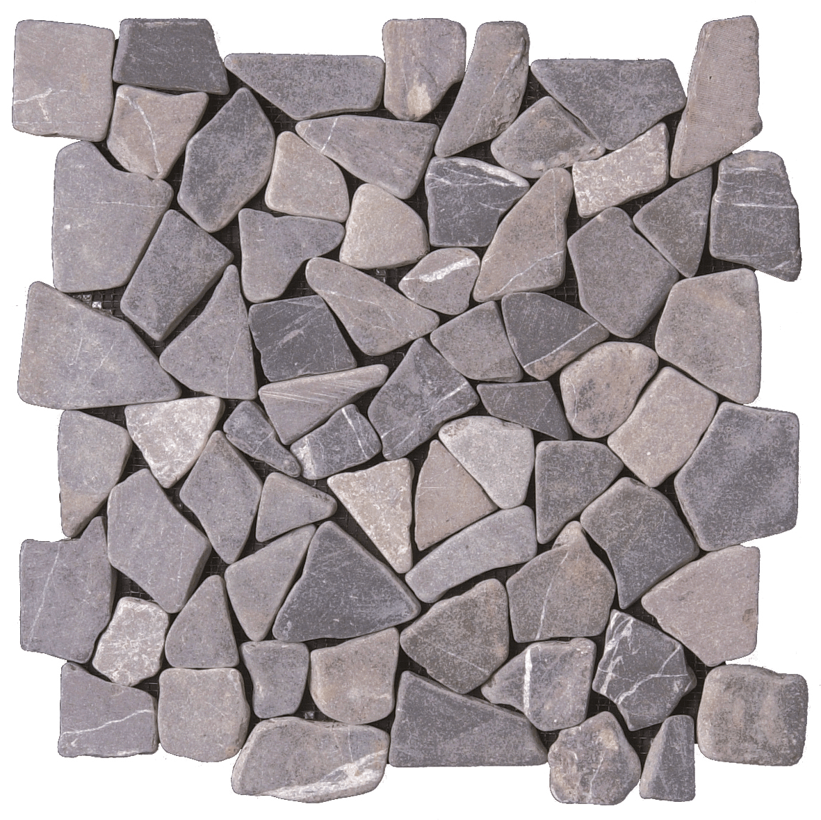 DCP066 - Grey Mix Random Stone Mosaic 12"x12"