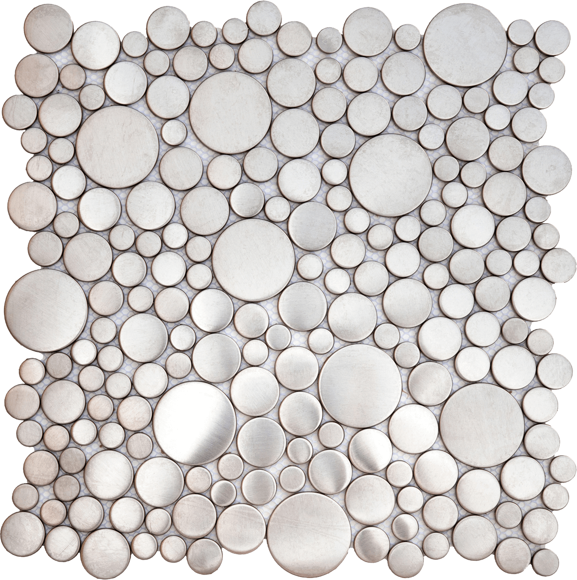 DCP173 - Brushed Stainless Steel Silver Tile